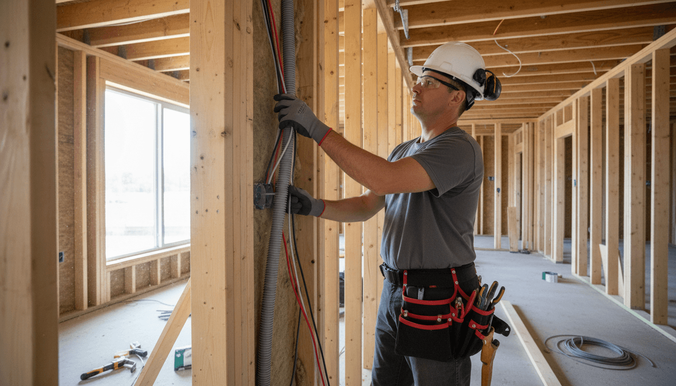 Pulling new wire through conduit in new construction